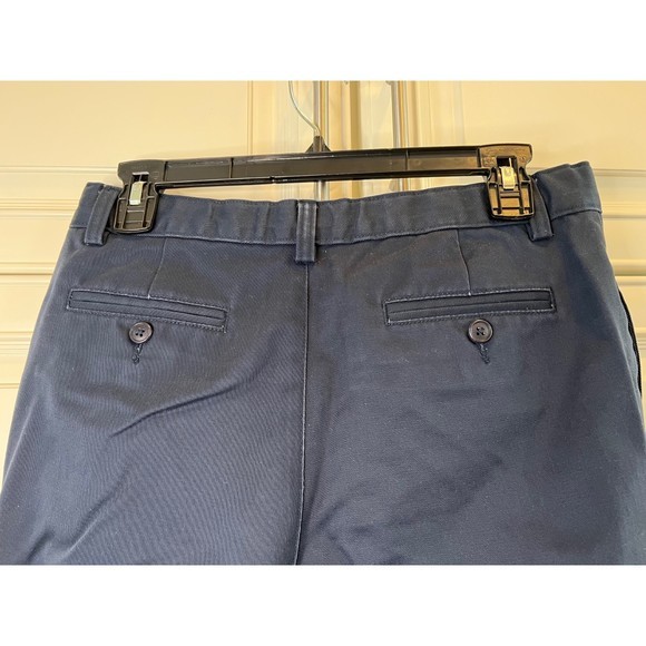 Lands'‎ End Navy School Uniform Cotton Chino Shorts Boys Size 18 - Picture 4 of 5